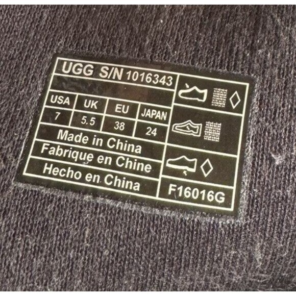 Y2K EUC UGG Australia Reignfall Liberty Gummi Stiefe Boots Schuhe  Stiefel US 7 - Picture 4 of 5